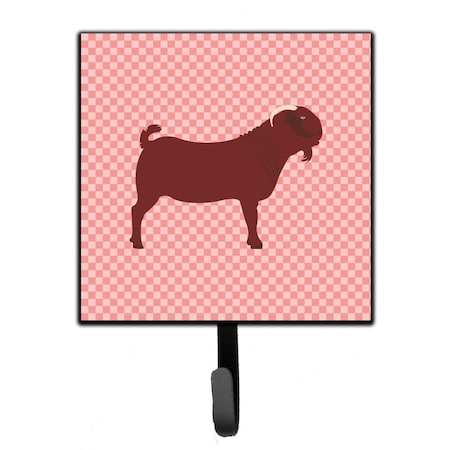 Carolines Treasures Kalahari Red Goat Pink Check Leash or Key Holder BB7891SH4